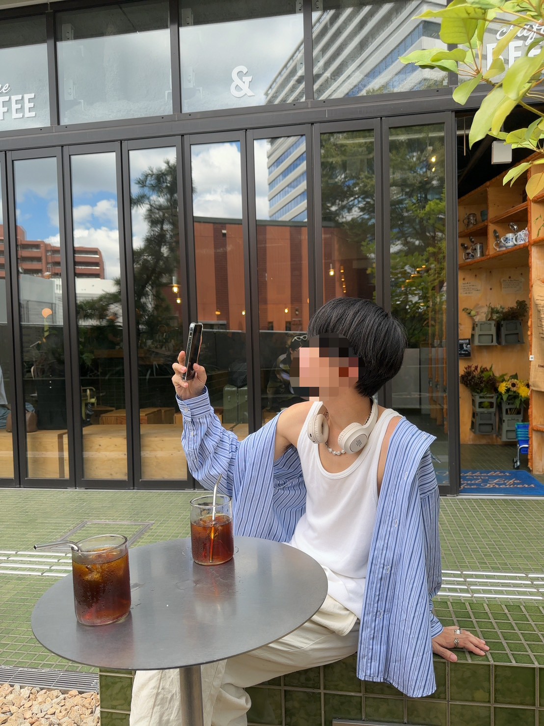 公園での爽やかな姿